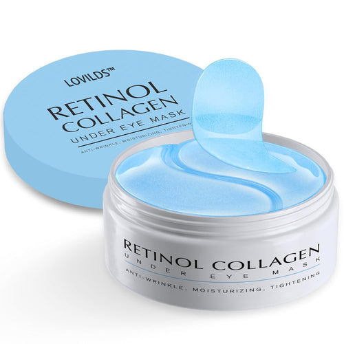 šļø LOVILDS⢠Retinol Collagen Under Eye Gels Mask (30 Pairs) - Anti-Aging Eye Treatment Pads to Reduce Dark Circles, Wrinkles, Puffy Eyes & Eye Bags