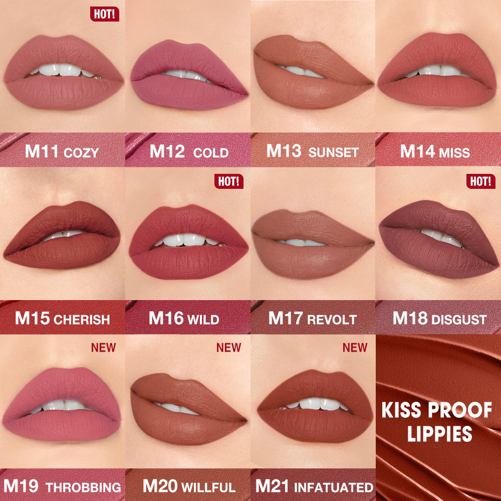 š LOVILDS⢠Velvet Matte Lipstick - Silky & Richly Pigmented, 24H Long-Lasting, Smudge-Proof, Waterproof & Kiss-Proof
