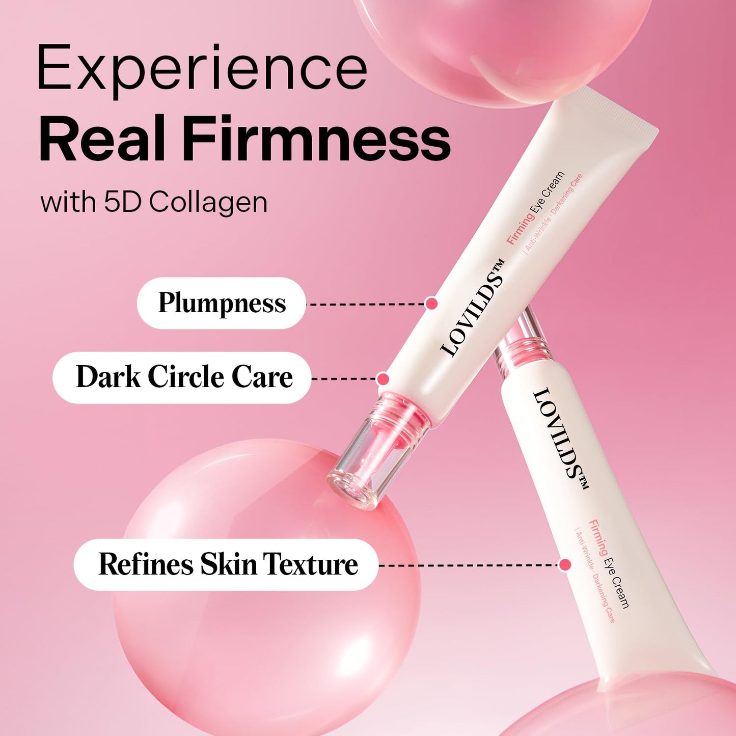 đ LOVILDS⢠Collagen Firming Eye Cream for Wrinkle Improvement and Dark Circles Care