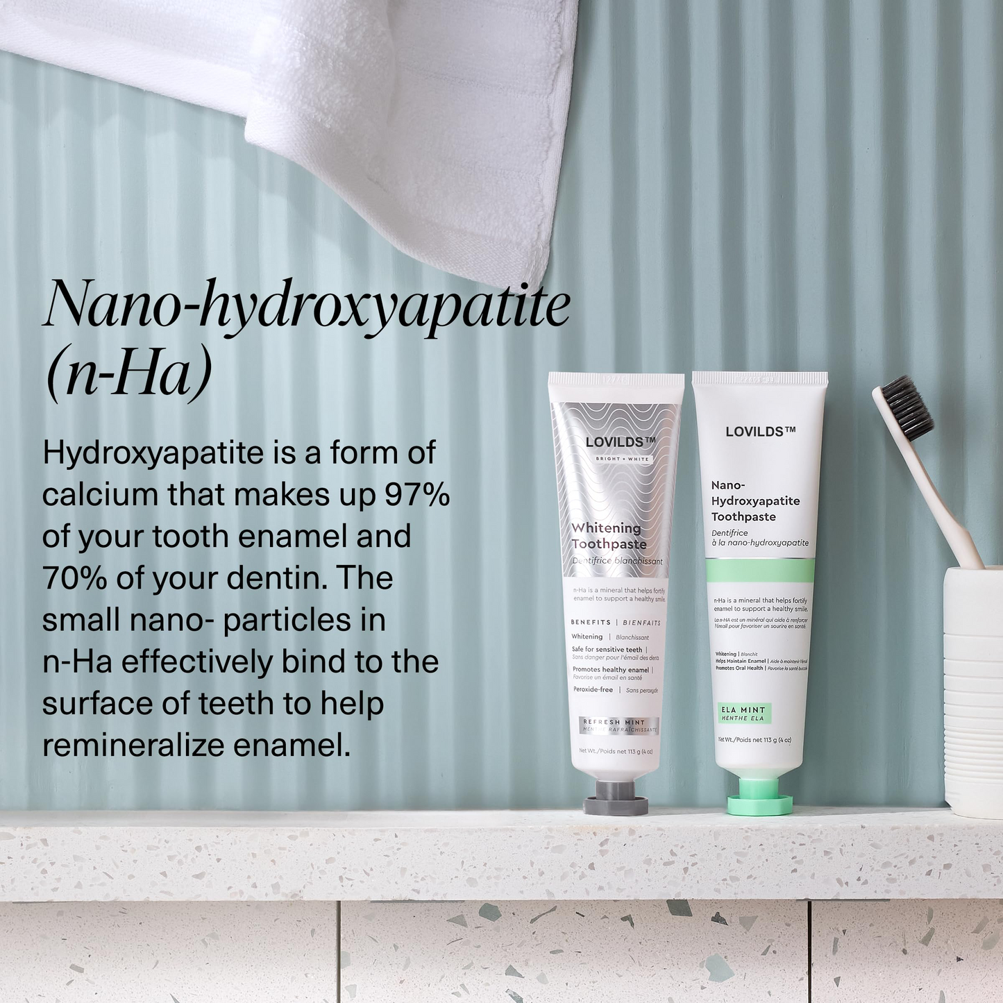 𦷠LOVILDS⢠Fluoride-Free Toothpaste with Nano Hydroxyapatite
