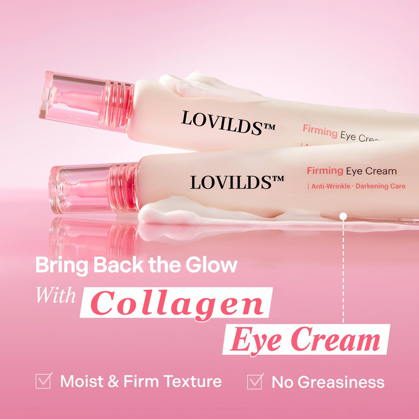 đ LOVILDS⢠Collagen Firming Eye Cream for Wrinkle Improvement and Dark Circles Care