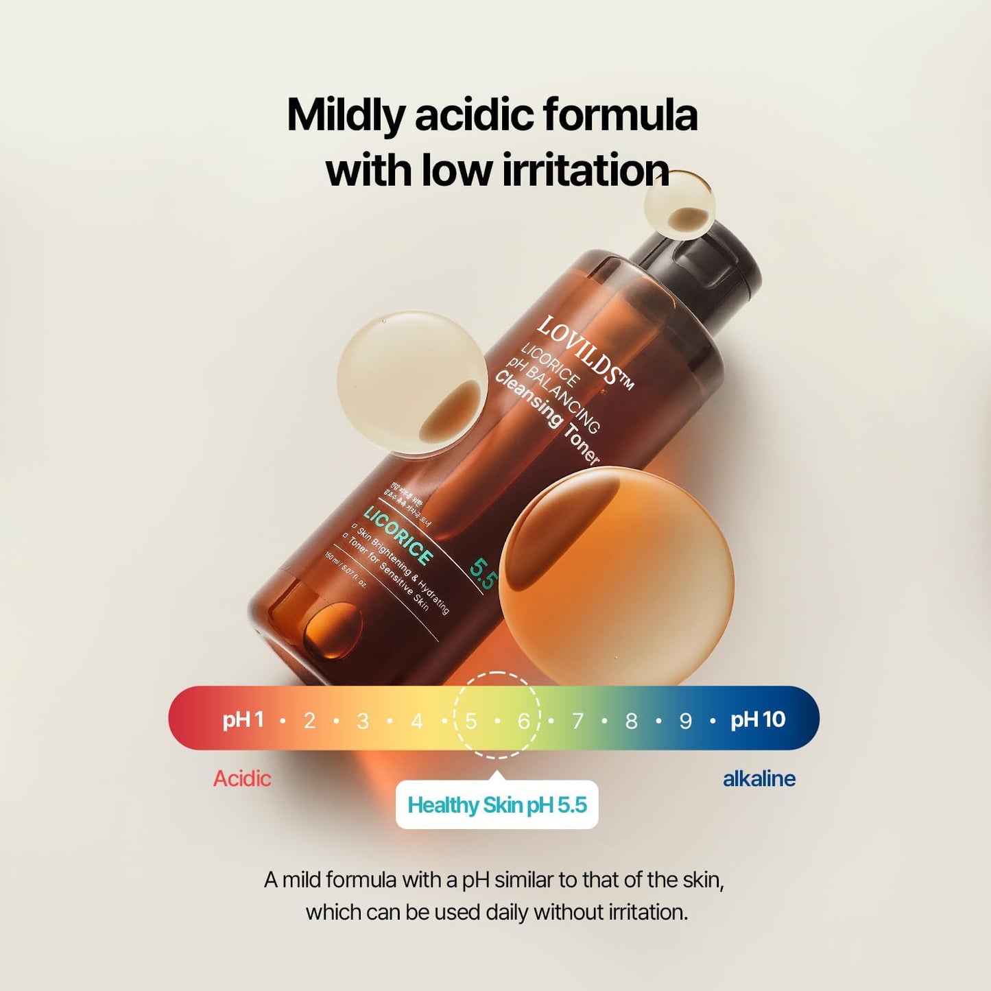 š¦ LOVILDS⢠Licorice pH Balancing Cleansing Toner - Hydrating 5.5 pH Astringent for Acne, Dark Spots & Pigmentation, 5.1 fl.oz.