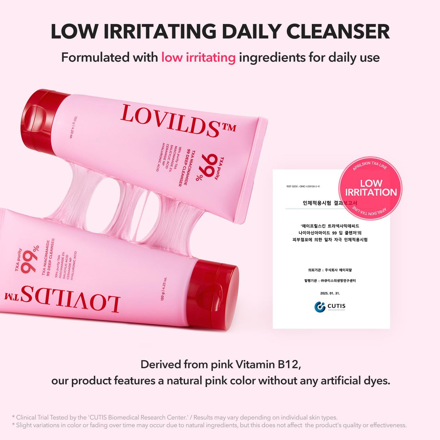 đ LOVILDS⢠99% High-Purity TXA+Niacinamide Pink Bubble Gum Cleanser for Deep Cleansing, Blackhead Removal & Pore Refinement