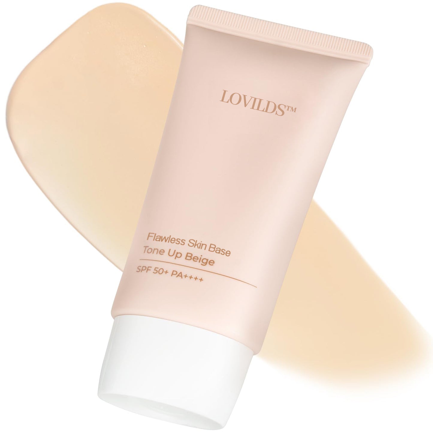 ✨ LOVILDS™ All-in-One Tinted Sunscreen (Sunscreen + Primer + Foundation) | Lightweight Beige Tone-Up Base | SPF50+ PA++++ | Hydrating Sheer-Finish Korean Skincare