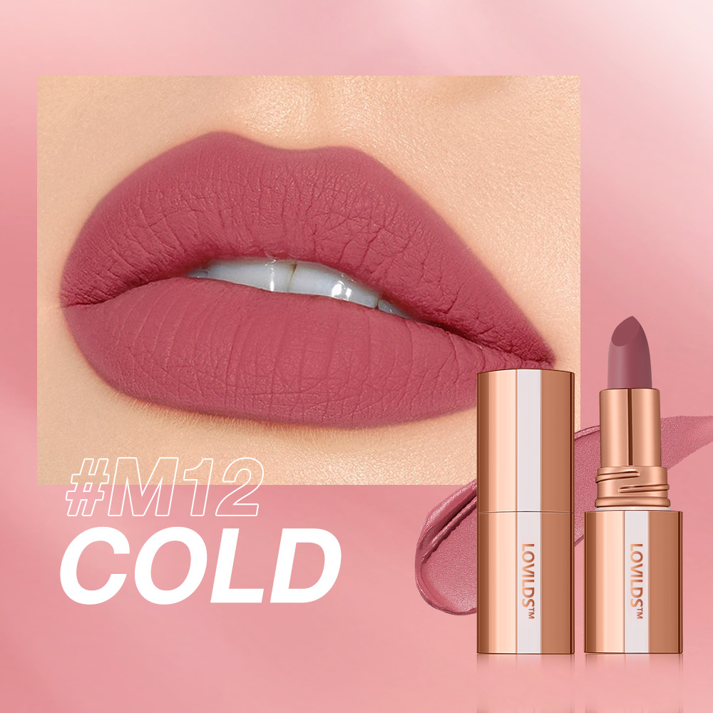 💋 LOVILDS™ Velvet Matte Lipstick - Silky & Richly Pigmented, 24H Long-Lasting, Smudge-Proof, Waterproof & Kiss-Proof