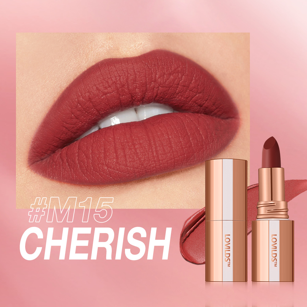 💋 LOVILDS™ Velvet Matte Lipstick - Silky & Richly Pigmented, 24H Long-Lasting, Smudge-Proof, Waterproof & Kiss-Proof