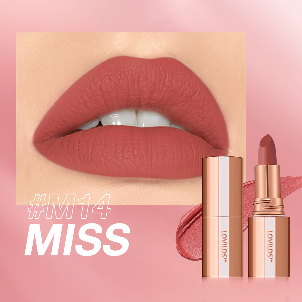 💋 LOVILDS™ Velvet Matte Lipstick - Silky & Richly Pigmented, 24H Long-Lasting, Smudge-Proof, Waterproof & Kiss-Proof