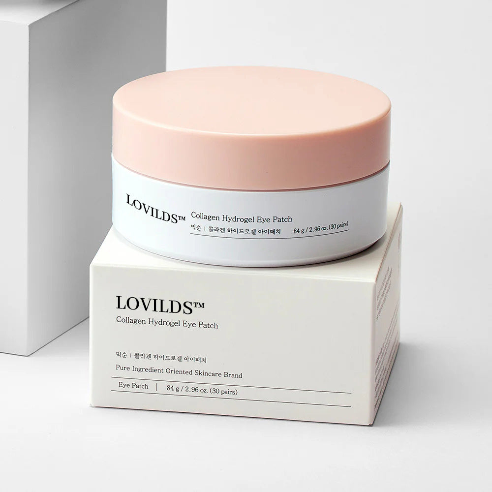 🌟 LOVILDS™ Collagen Hydrogel Eye Patch (30 Pairs) - Deep Hydrating Under Eye Patches, Fade Eye Wrinkles & Facial Wrinkles, Reduce Dark Circles, Easy Application for Radiant Eye Area