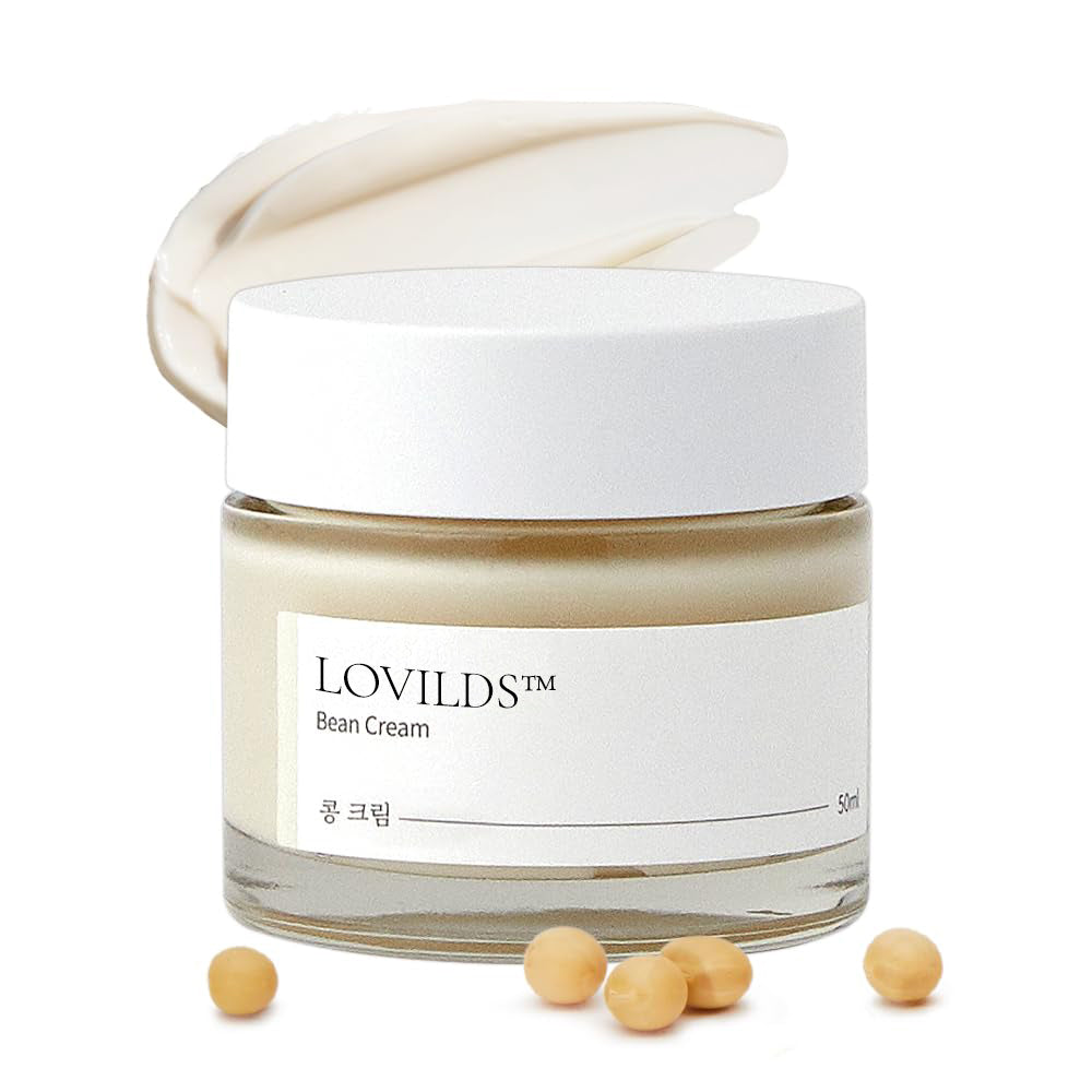 ✨ LOVILDS™ Bean Cream | Intensive Moisture Face Cream - Korean Skincare for Pore Care & Sebum Regulation, Achieve Smooth Nourished Glass Skin