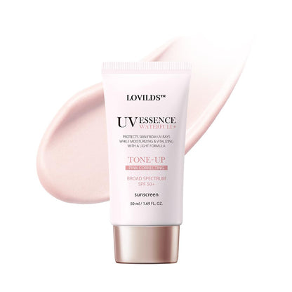 🌞 LOVILDS™ Moisturizing Tone-Up Sunscreen SPF 50+ | Korean Facial Sunscreen Serum · Broad Spectrum UV Protection · Sweat Resistant
