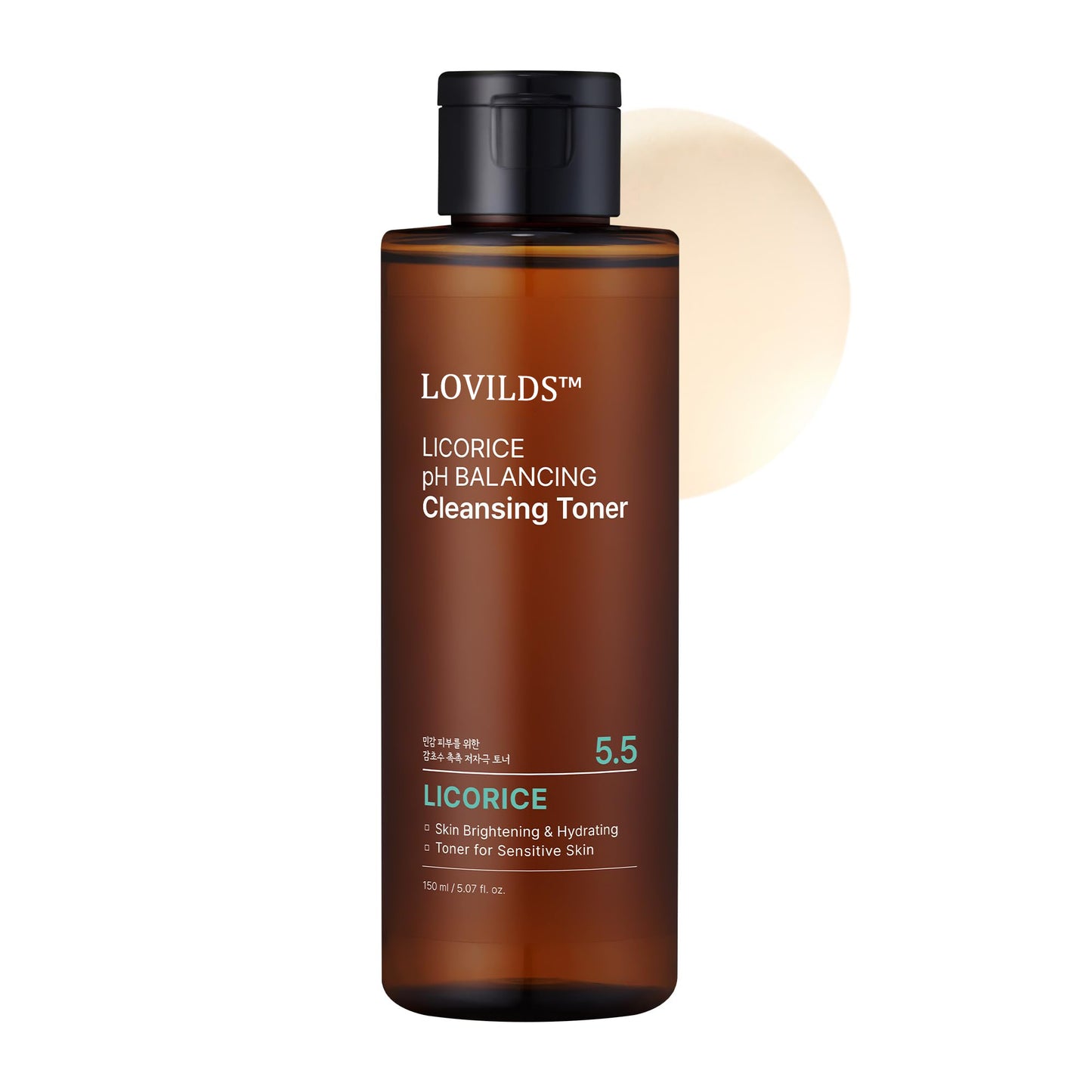 💦 LOVILDS™ Licorice pH Balancing Cleansing Toner - Hydrating 5.5 pH Astringent for Acne, Dark Spots & Pigmentation, 5.1 fl.oz.