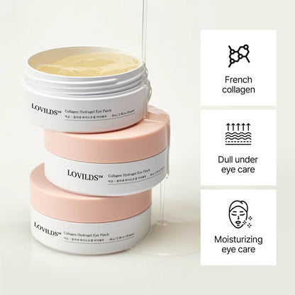 🌟 LOVILDS™ Collagen Hydrogel Eye Patch (30 Pairs) - Deep Hydrating Under Eye Patches, Fade Eye Wrinkles & Facial Wrinkles, Reduce Dark Circles, Easy Application for Radiant Eye Area
