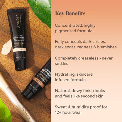 🔥Limited Time 50% Off! 🌟 LOVILDS™ Premium Luxury Concealer & Foundation 2-in-1 with Age-Defying Ingredients - Targets Dark Circles, Wrinkles, Fine Lines & Spots, Long-Lasting Wear for Mature Skin