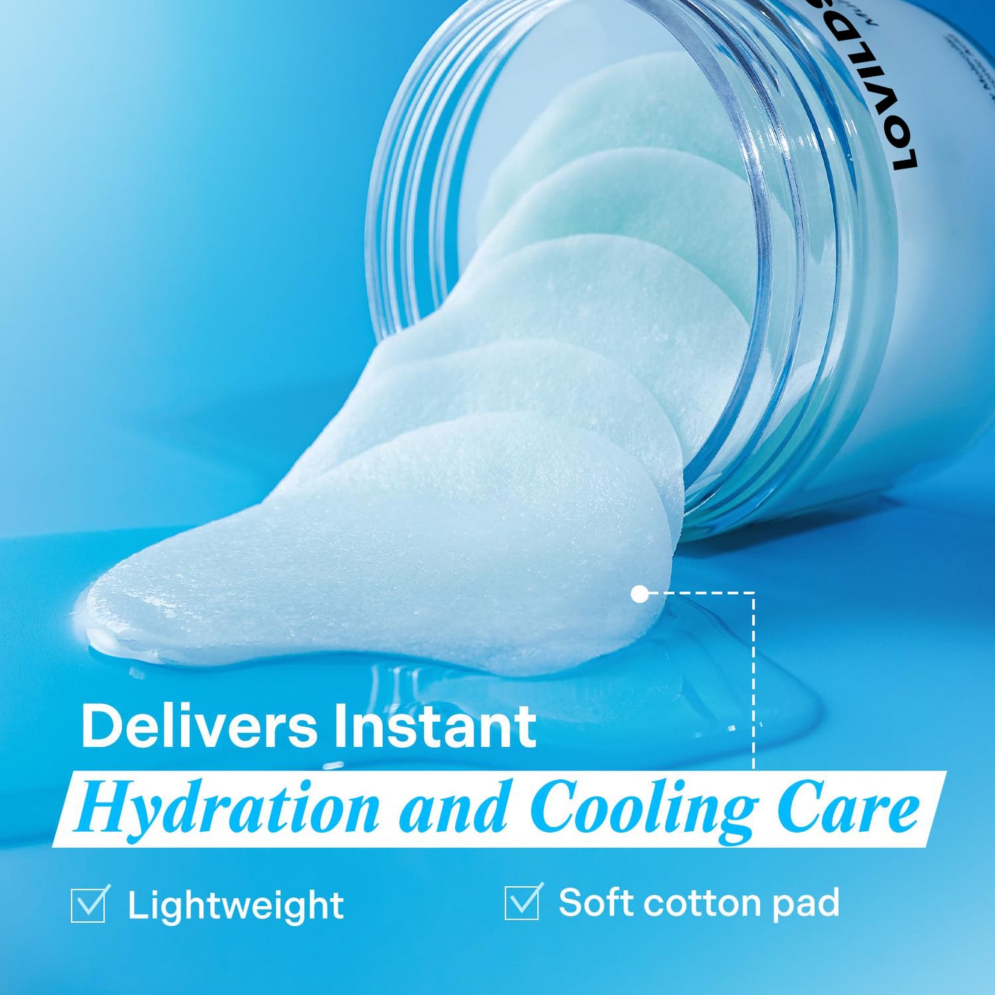 💦 LOVILDS™ Multi Pad (80 Sheets) | Hydrating & Soothing Facial Pads | Cooling Spot Mask with Hyaluronic Acid, Panthenol & Allantoin | Deep Moisture & Calming Care