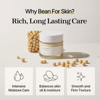 ✨ LOVILDS™ Bean Cream | Intensive Moisture Face Cream - Korean Skincare for Pore Care & Sebum Regulation, Achieve Smooth Nourished Glass Skin