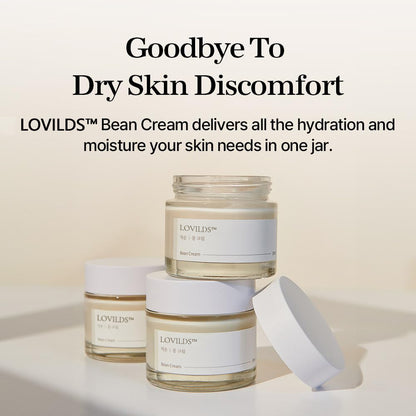 ✨ LOVILDS™ Bean Cream | Intensive Moisture Face Cream - Korean Skincare for Pore Care & Sebum Regulation, Achieve Smooth Nourished Glass Skin