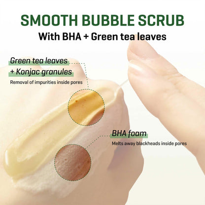 🍃 LOVILDS™ Bye Bye Blackhead Bubble Cleanser – 30-Day Miracle Green Tea Face Wash & Mask