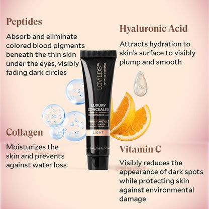 🔥Limited Time 50% Off! 🌟 LOVILDS™ Premium Luxury Concealer & Foundation 2-in-1 with Age-Defying Ingredients - Targets Dark Circles, Wrinkles, Fine Lines & Spots, Long-Lasting Wear for Mature Skin