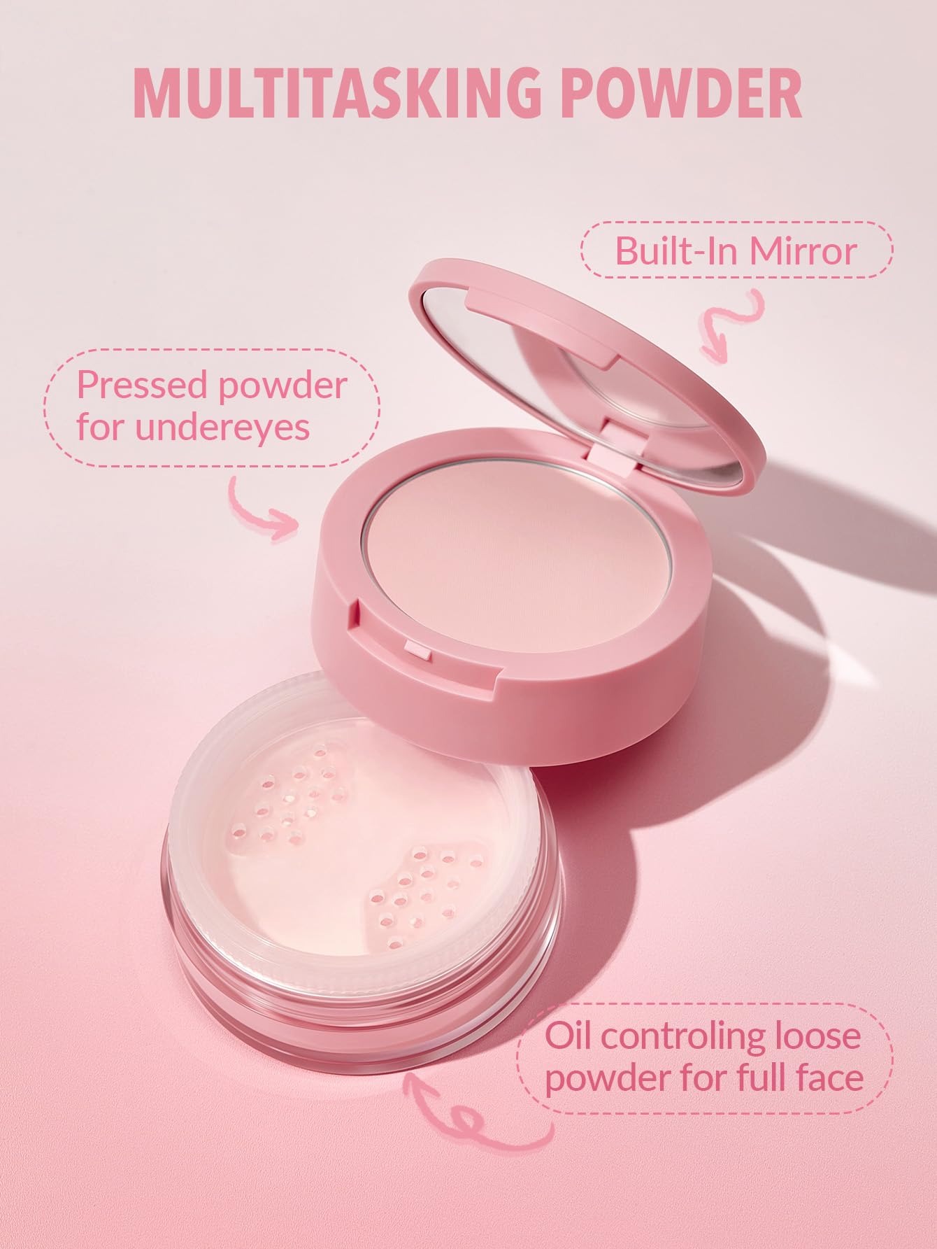 ✨ LOVILDS™ Dual-Layer Soft Focus Setting Powder · For Eyes & Face, Flawless Long-Lasting Finish