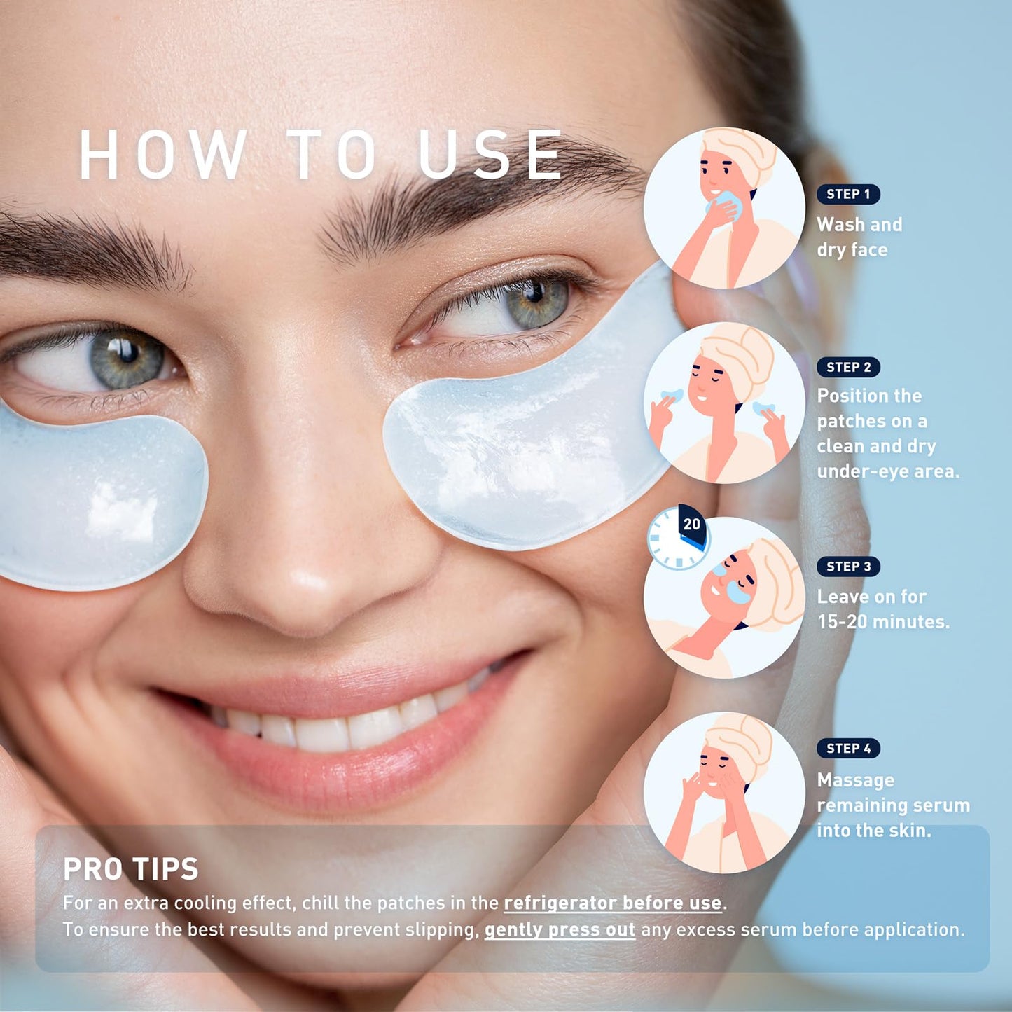 👁️ LOVILDS™ Retinol Collagen Under Eye Gels Mask (30 Pairs) - Anti-Aging Eye Treatment Pads to Reduce Dark Circles, Wrinkles, Puffy Eyes & Eye Bags